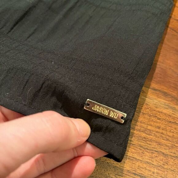 Jason Wu XL Black Tank Top Gold Buttons Front Adjustable Straps - Picture 2 of 11